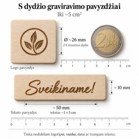 Medinės dėžutės graviravimas S | Tuopa.lt