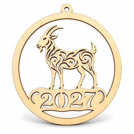 kalėdiniai žaisliukai 2027 su Ožkos metais